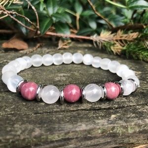 Love + Light : Rose Quartz, Selenite, & Rhodonite